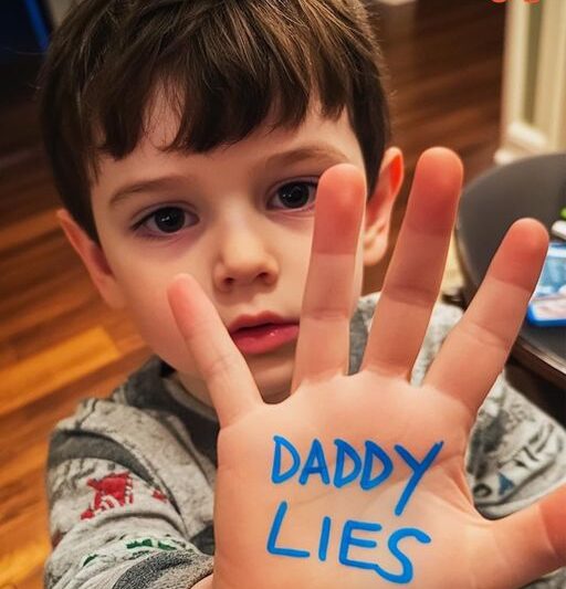 My nonverbal son warned me about my husband’s secret by writing ‘Dad Lies!’ on his palm